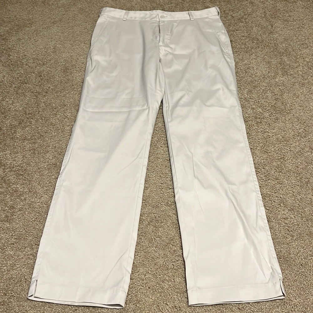 Men's Nike Dri-Fit Golf Flat Front Tech Pants, Light Bone, Size 32/32 715806 072
